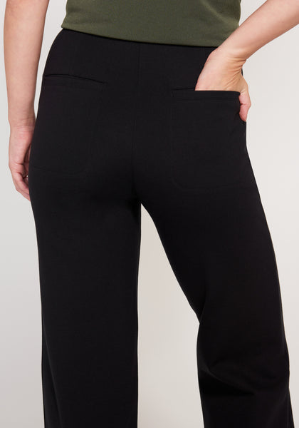 Ladies black on sale straight leg trousers