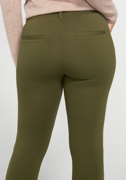 7-Pocket Dress Pant Yoga Pant | Bootcut (Dark Olive)