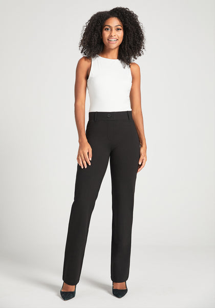 Classic Dress Pant Yoga Pants Straight Black Betabrand