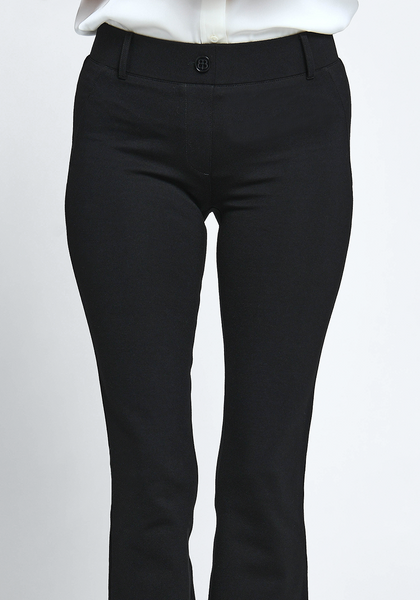 Betabrand Boot Cut Classic Dress Pant Yoga Pants in Black Size Medium Petite