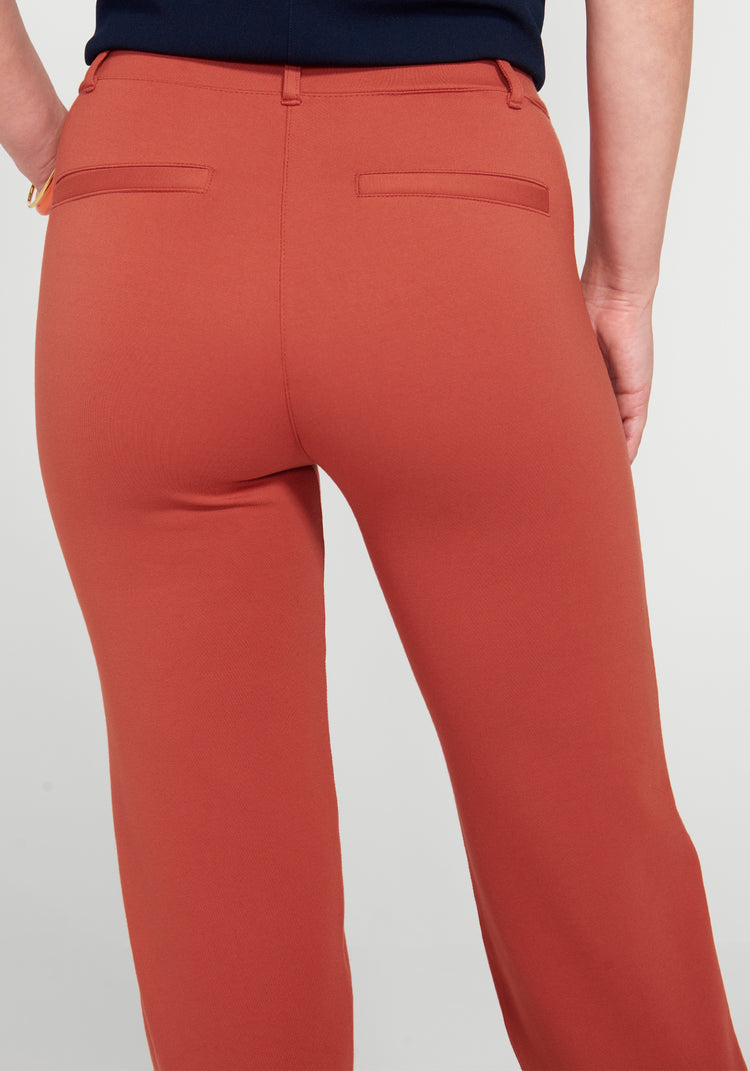 Classic Dress Pant Yoga Pant | Straight (Burnished Coral)