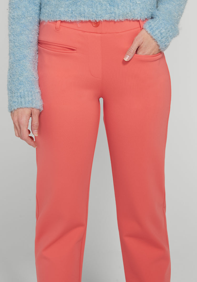 Easy Crop Trouser | Straight (Melon)