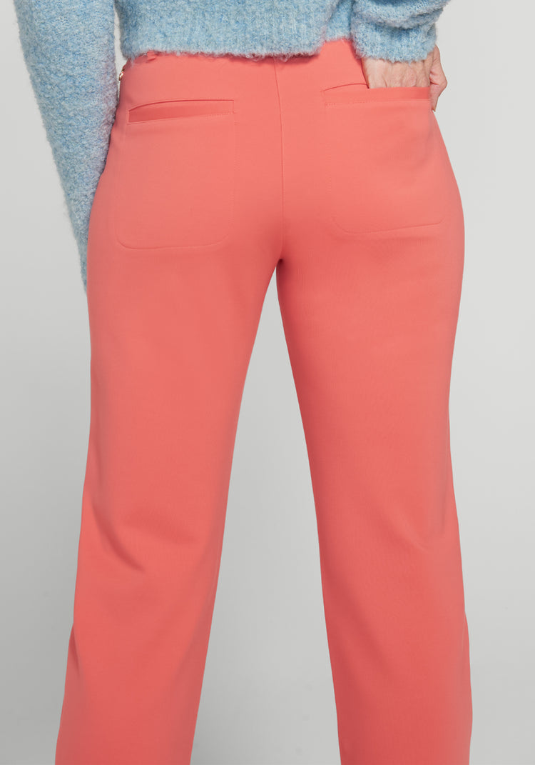 Easy Crop Trouser | Straight (Melon)