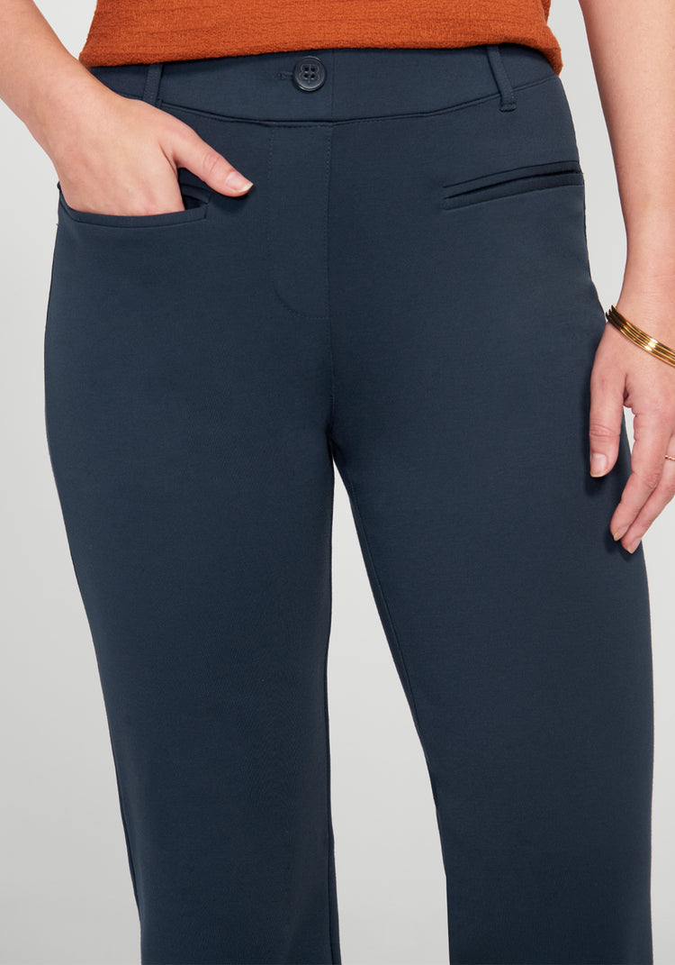 Easy Crop Trouser | Straight (Navy)