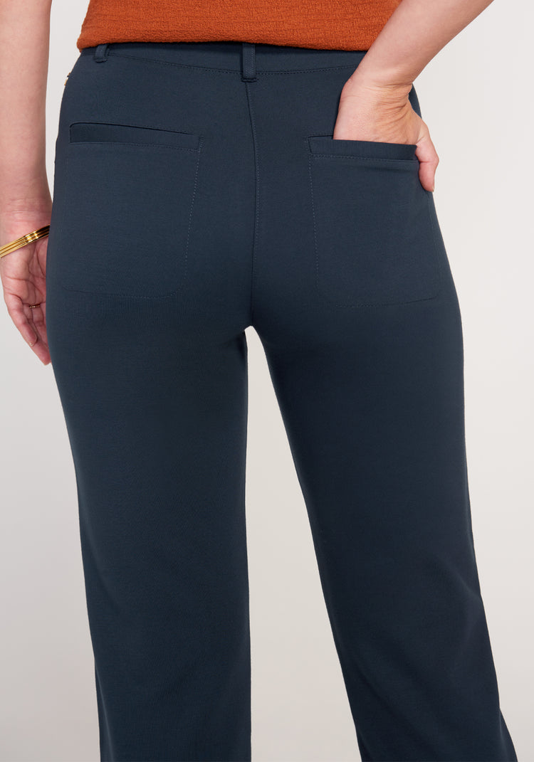 Easy Crop Trouser | Straight (Navy)