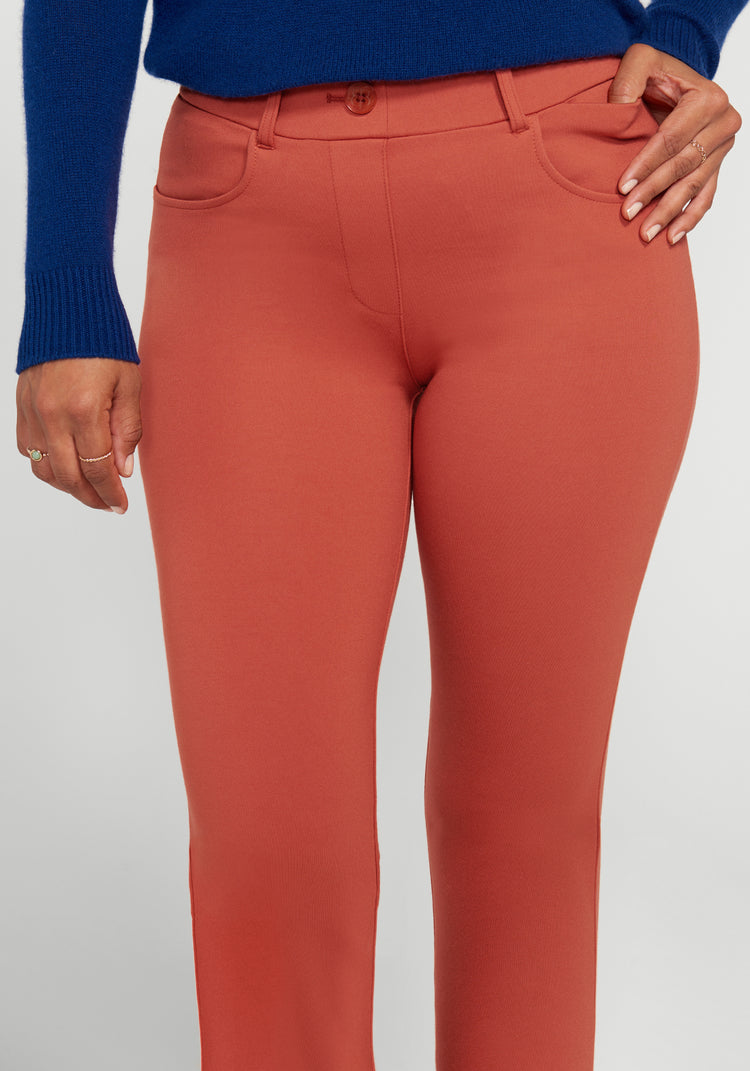 7-Pocket Dress Pant Yoga Pant | Bootcut (Burnished Coral)