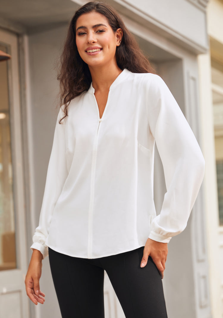 Modern Poet Blouse (Ivory)