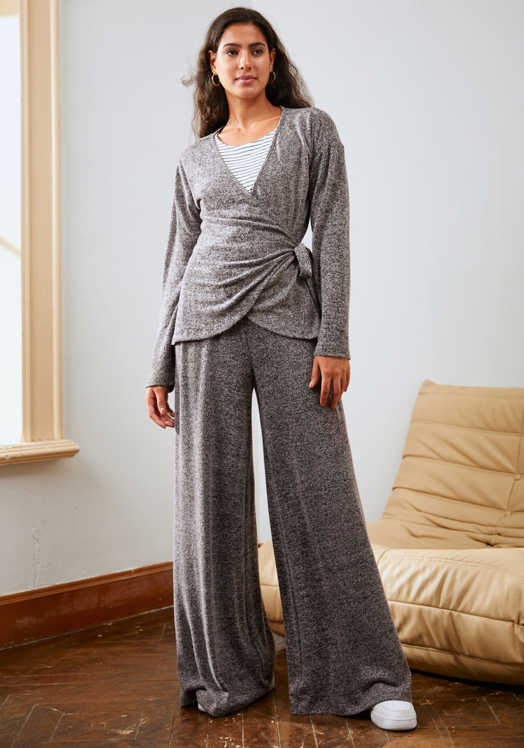 UltraEase Wide Leg Lounge Pant (Charcoal)