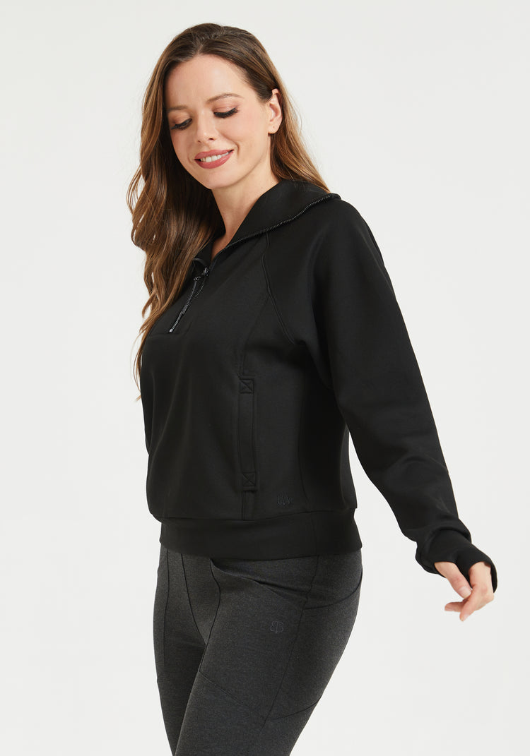 AirFlex Quarter Zip Pullover (Black)