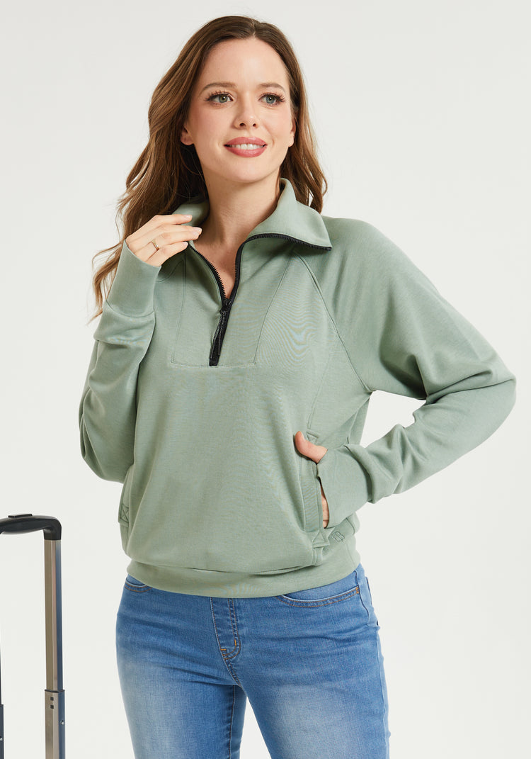 AirFlex Quarter Zip Pullover (Sage)