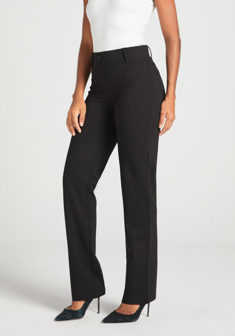 Classic Dress Pant Yoga Pant | Straight (Black)