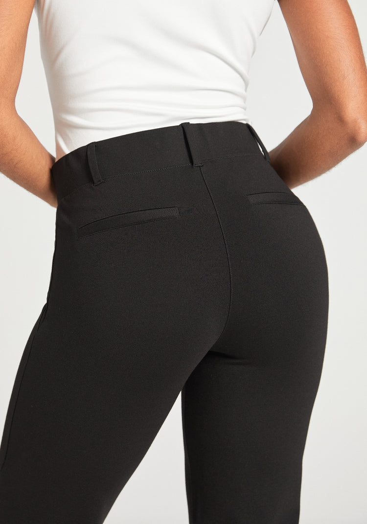 Classic Dress Pant Yoga Pants | Straight (Black)