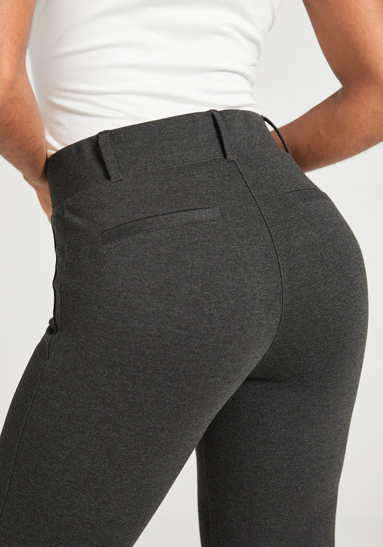 Classic Dress Pant Yoga Pants | Straight (Charcoal)