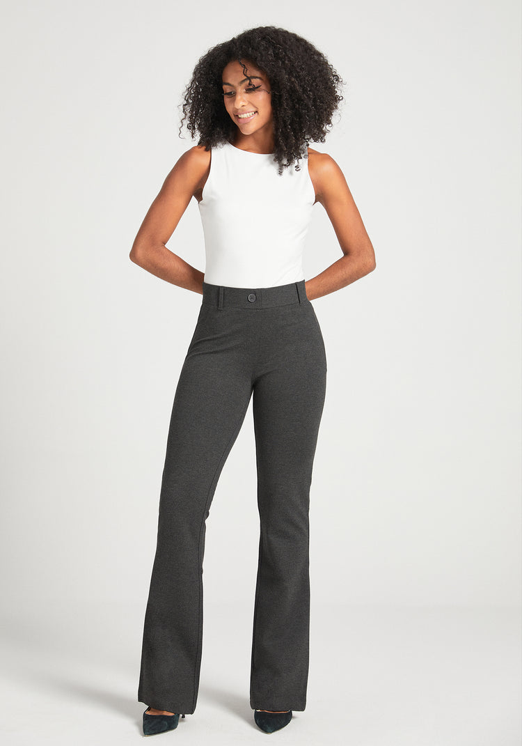 Classic Dress Pant Yoga Pant | Bootcut (Charcoal)