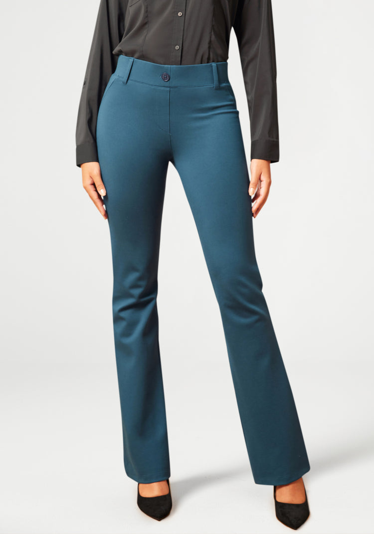 Classic Dress Pant Yoga Pant Bootcut Dark Ocean Betabrand