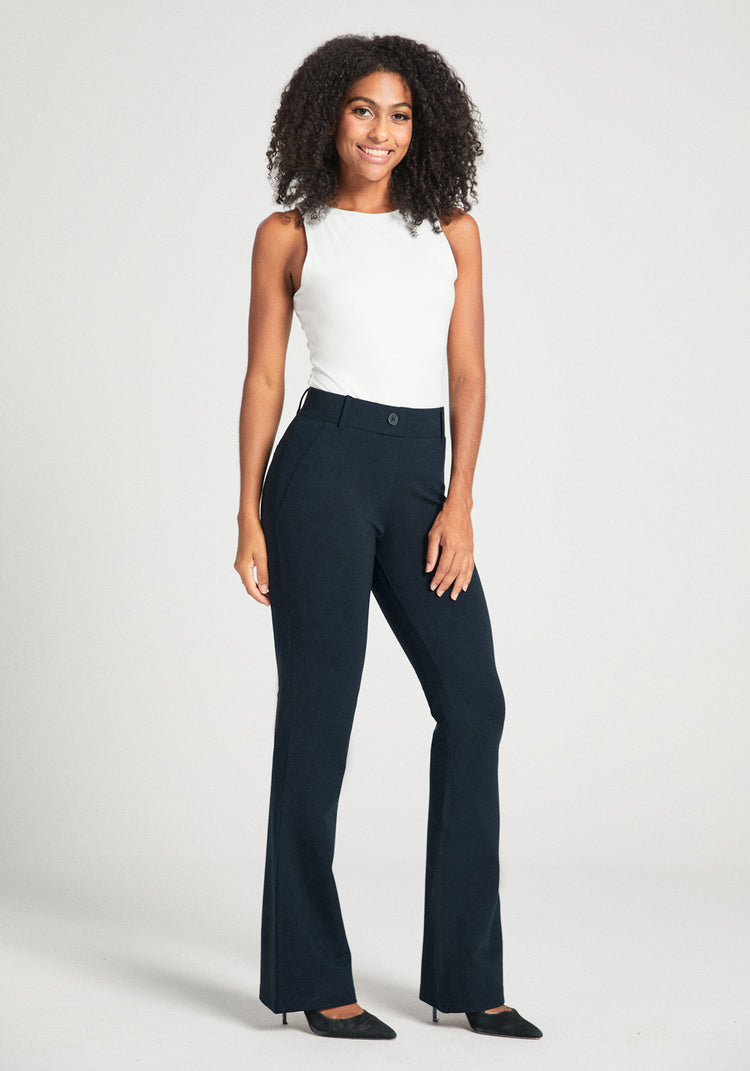 Classic Dress Pant Yoga Pant Bootcut Navy Betabrand