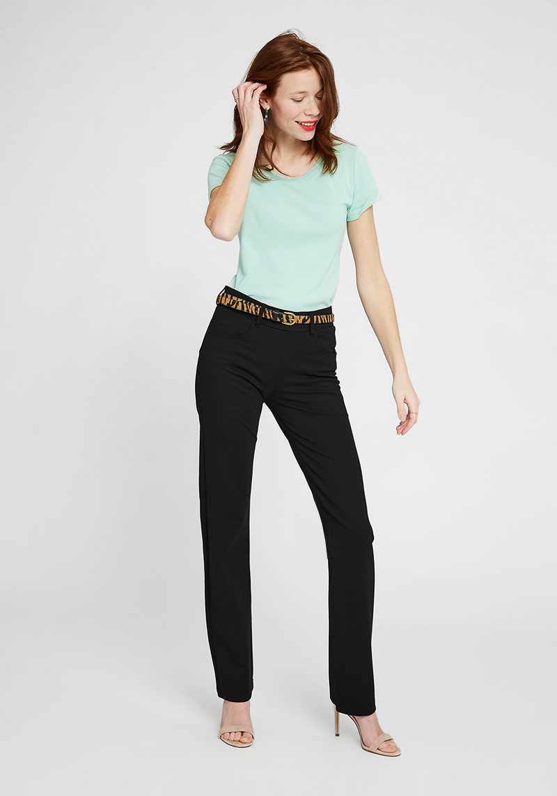 Betabrand Straight-Leg, 7-Pocket Dress Pant Yoga Pants, Blue, L ,L514