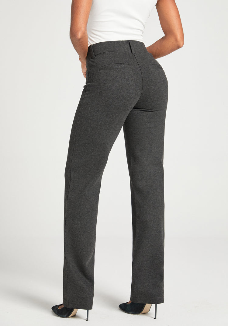 7-Pocket Dress Pant Yoga Pant | Straight (Charcoal)