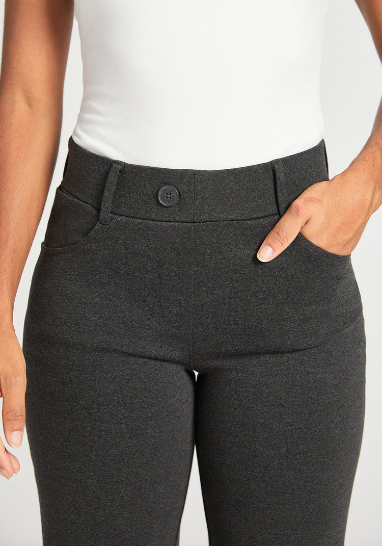 7-Pocket Dress Pant Yoga Pant | Straight (Charcoal)