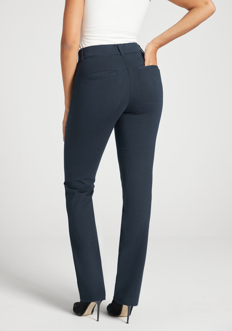 7-Pocket Dress Pant Yoga Pant | Straight (Navy)