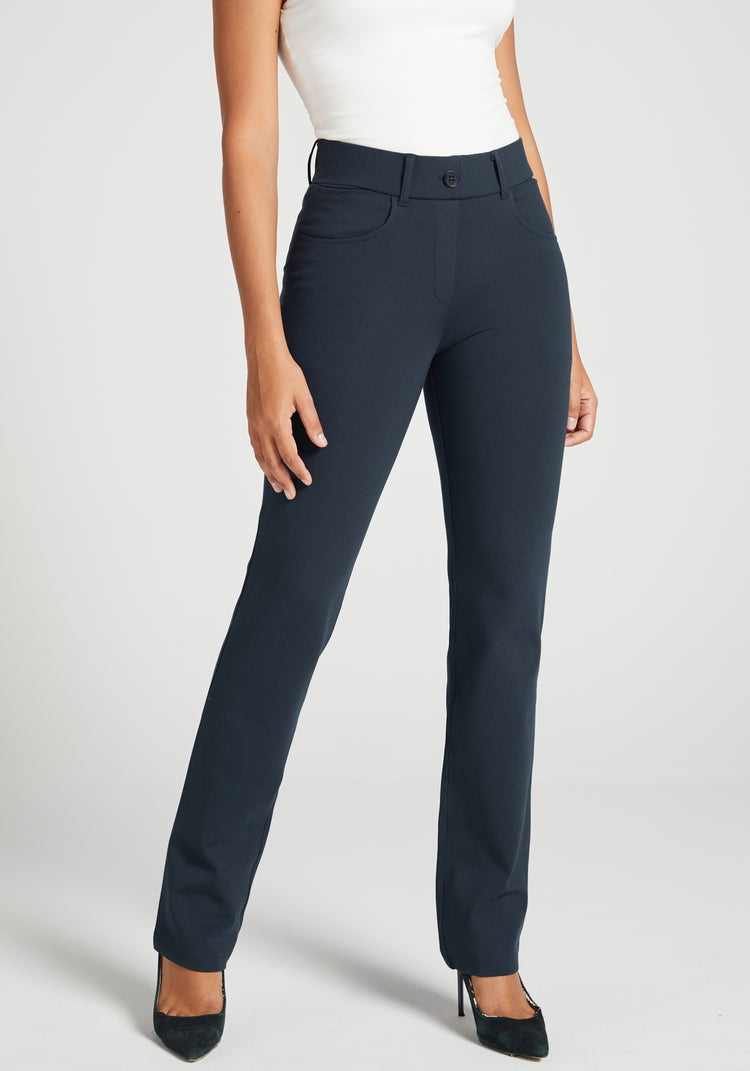 7-Pocket Dress Pant Yoga Pant | Straight (Navy)