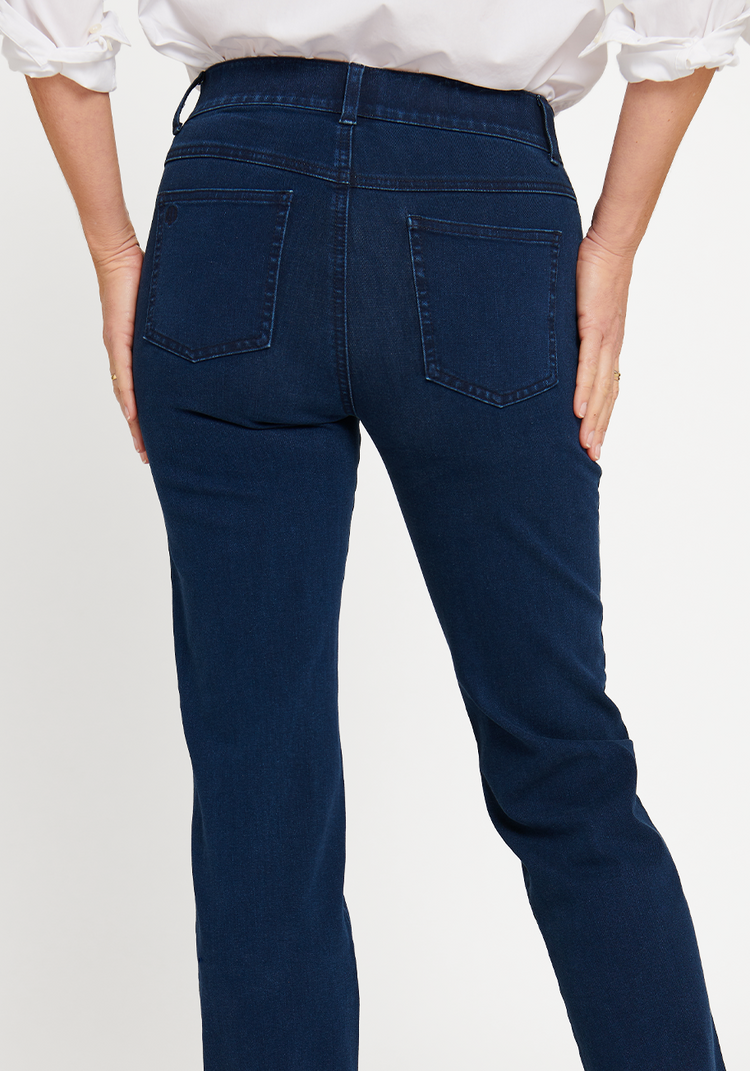 Signature Mid-Rise Denim | Straight (Dark Indigo)