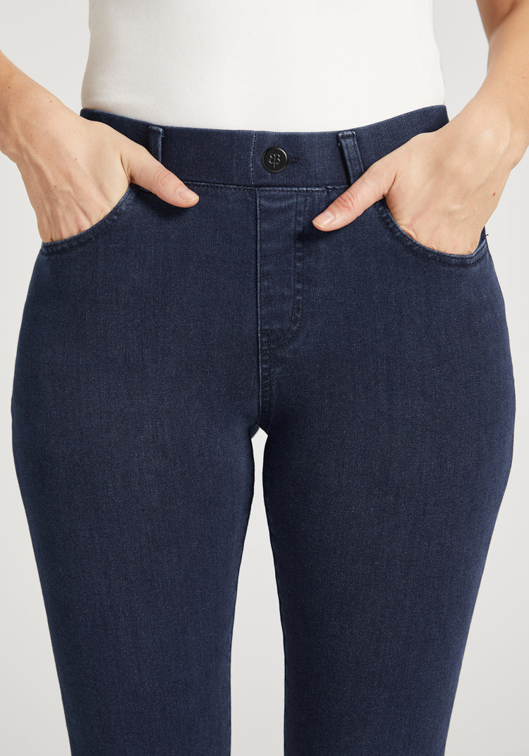 Signature Mid-Rise Denim | Skinny (Dark Indigo)