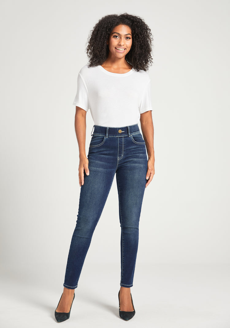 Signature Mid-Rise Denim | Skinny (Roma Wash)