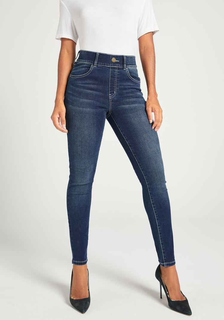 Signature Mid-Rise Denim | Skinny (Roma Wash)