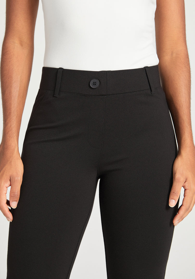 Two-Pocket Dress Pant Yoga Pant | Bootcut (Black)