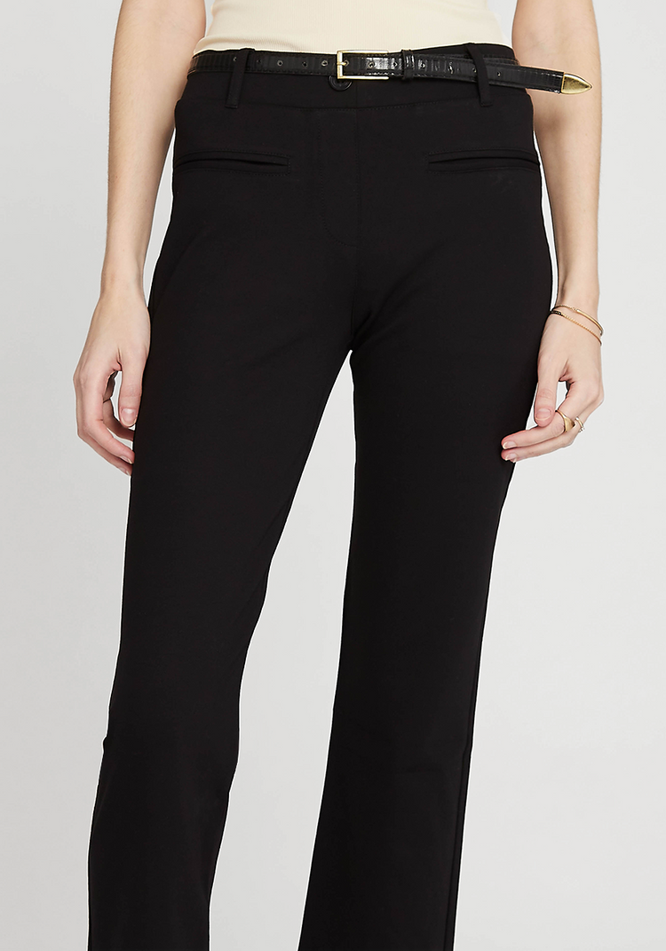 Easy Crop Trouser | Straight (Black)