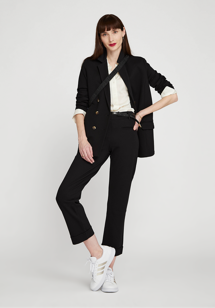 Easy Crop Trouser | Straight (Black)