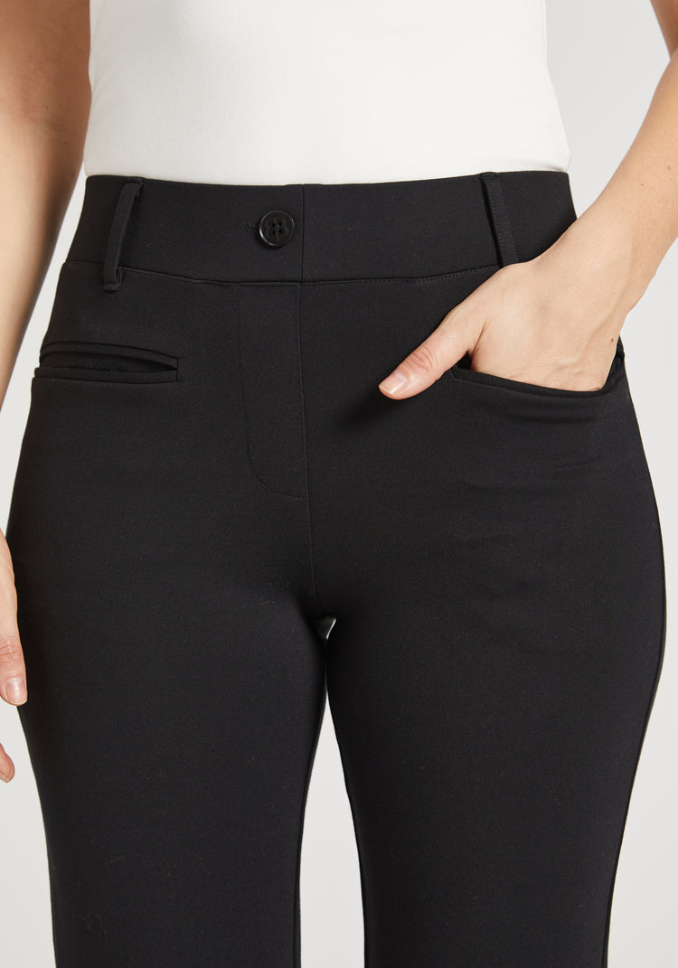 Easy Crop Trouser | Straight (Black)