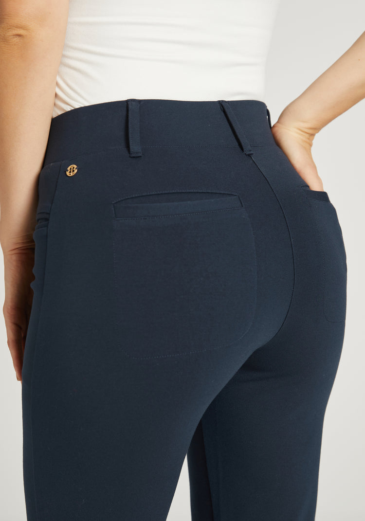 Easy Crop Trouser | Straight (Navy)