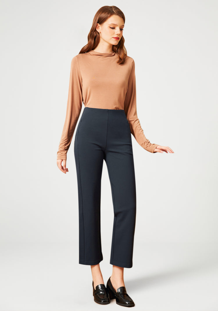 Monroe Crop Trouser | Straight (Navy)