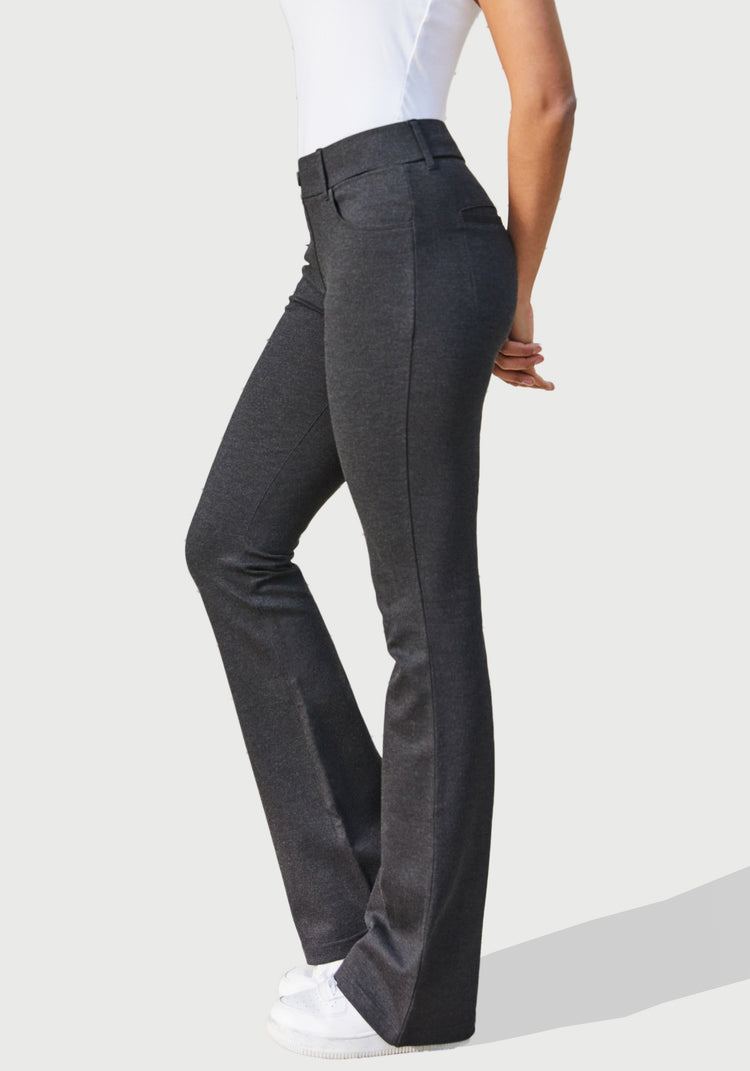 7-Pocket Dress Pant Yoga Pant | Bootcut (Charcoal)