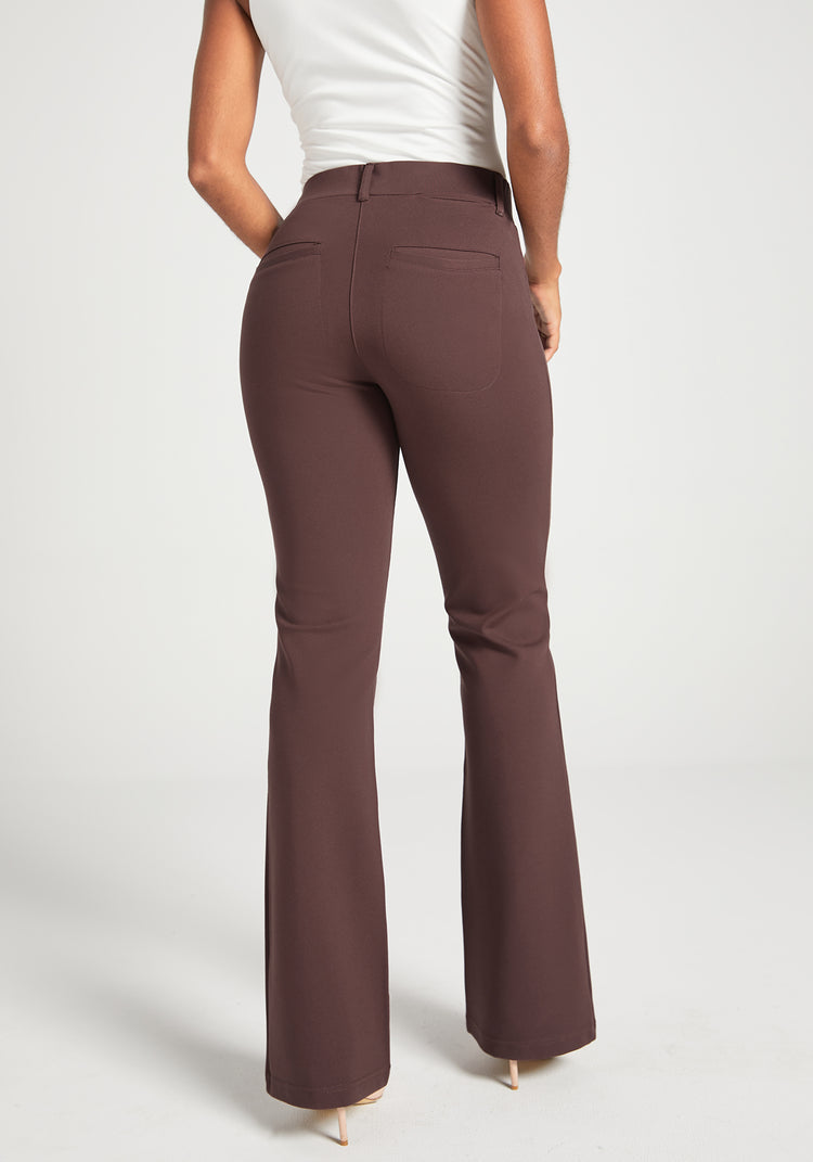 7-Pocket Dress Pant Yoga Pant | Bootcut (Cherrywood)