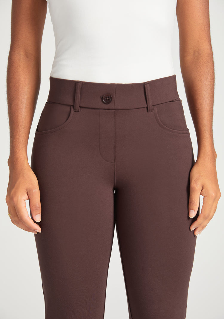 7-Pocket Dress Pant Yoga Pant | Bootcut (Cherrywood)