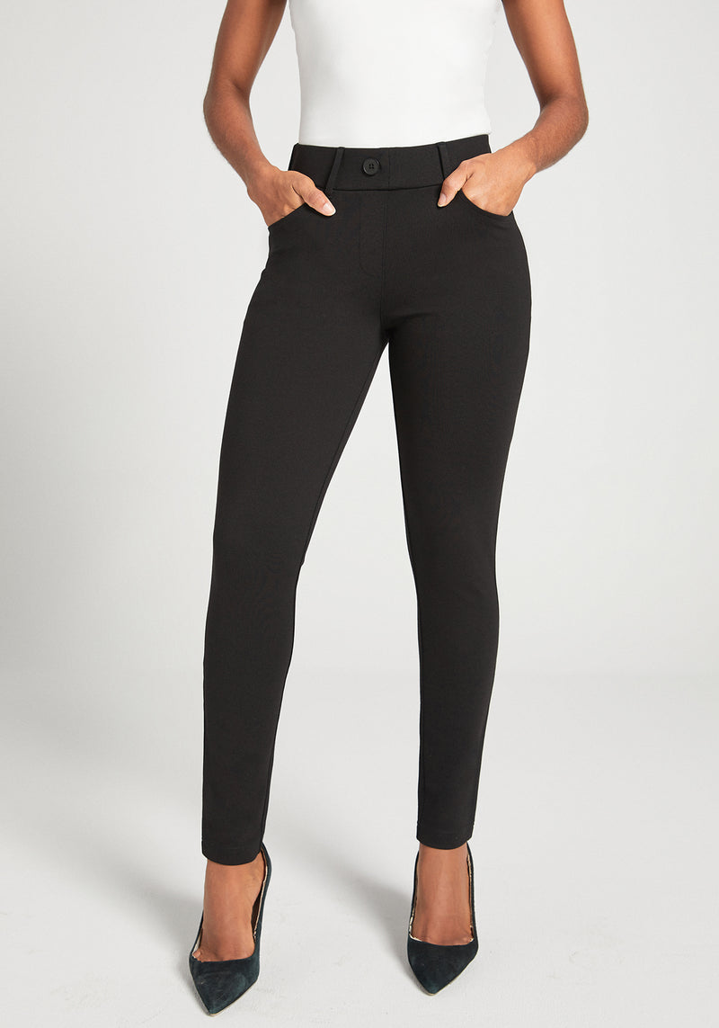 7-Pocket Dress Pant Yoga Pant | Skinny (Black)
