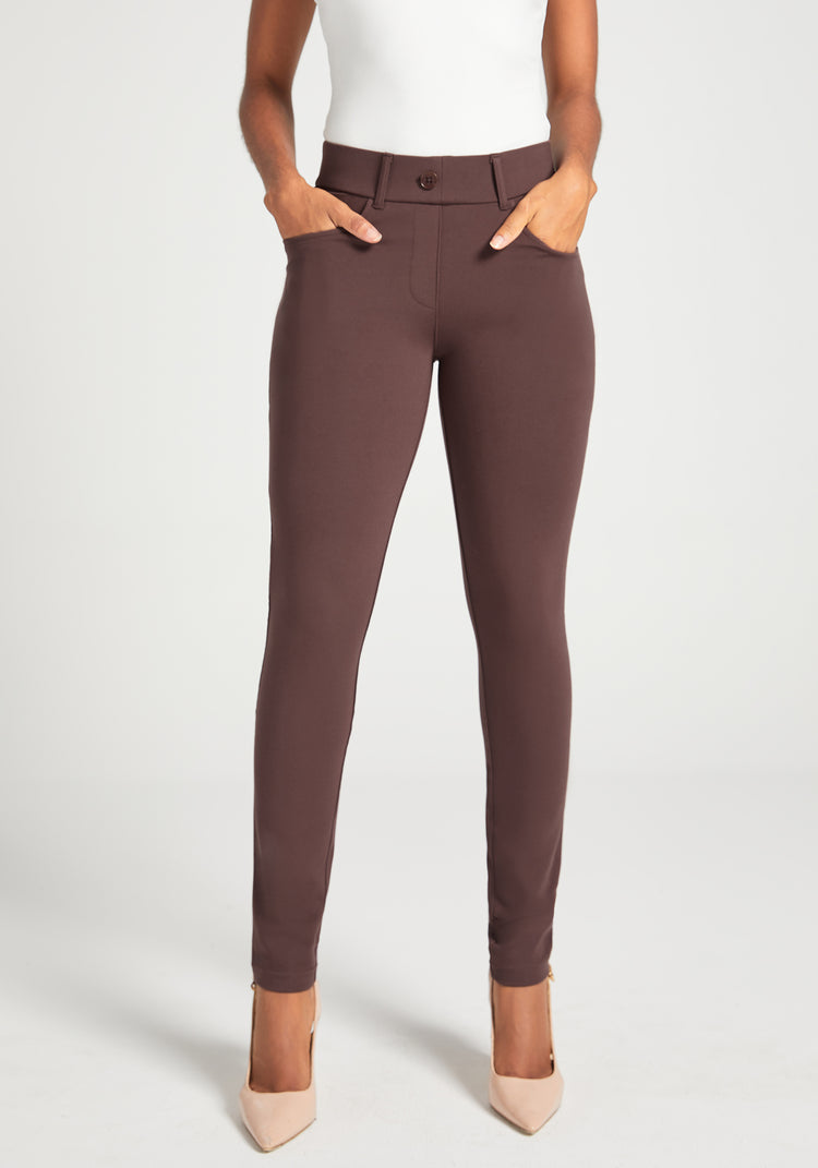 7-Pocket Dress Pant Yoga Pant | Skinny (Cherrywood)