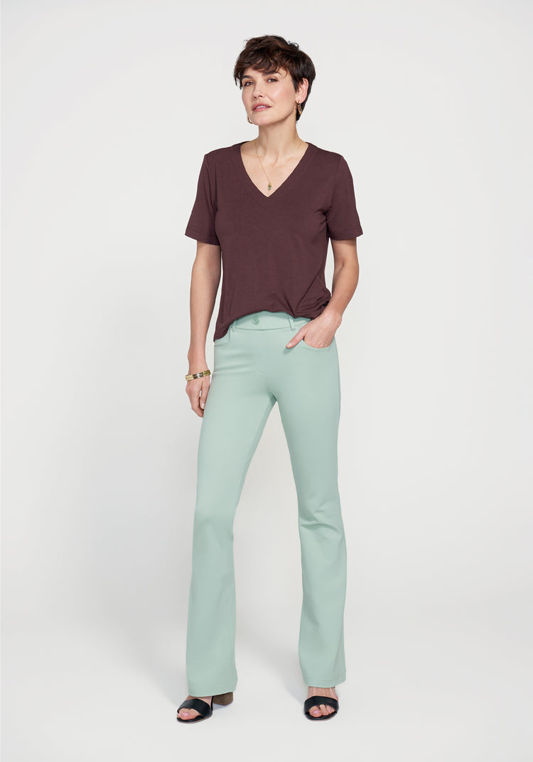 7-Pocket Dress Pant Yoga Pant | Bootcut (Muted Mint)