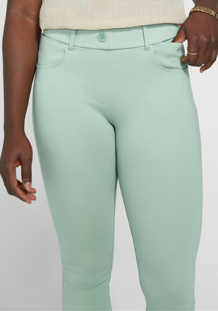 7-Pocket Dress Pant Yoga Pant | Skinny (Muted Mint)