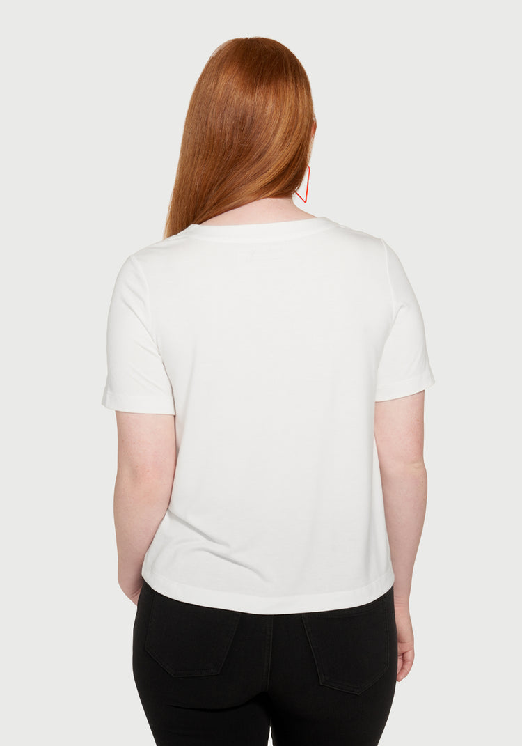 Essential V-Neck Short Sleeve (White)