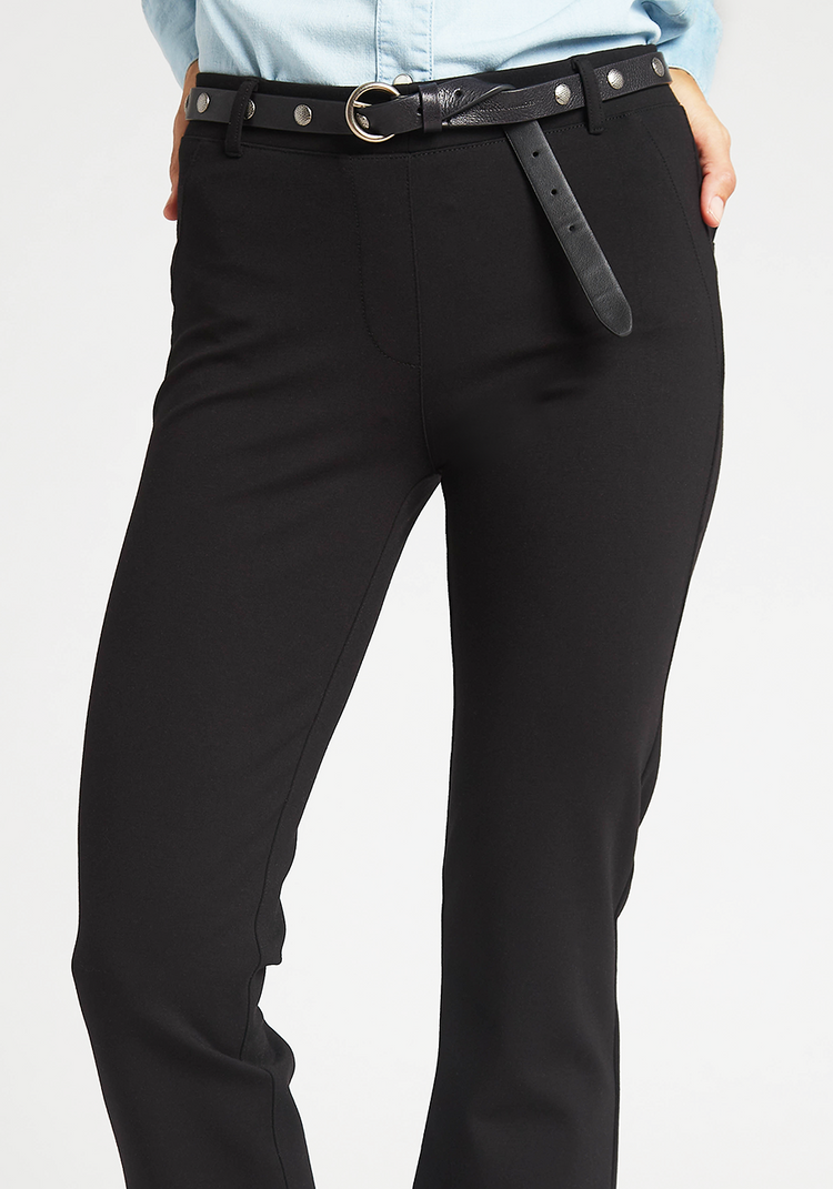 Straight Leg Two Pocket Dress Pant Yoga Pant Black Betabrand