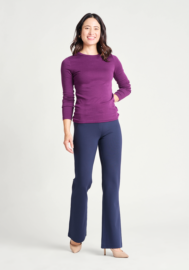 Betabrand Boot-Cut Tan Herringbone Dress Pant Yoga Pants S 4