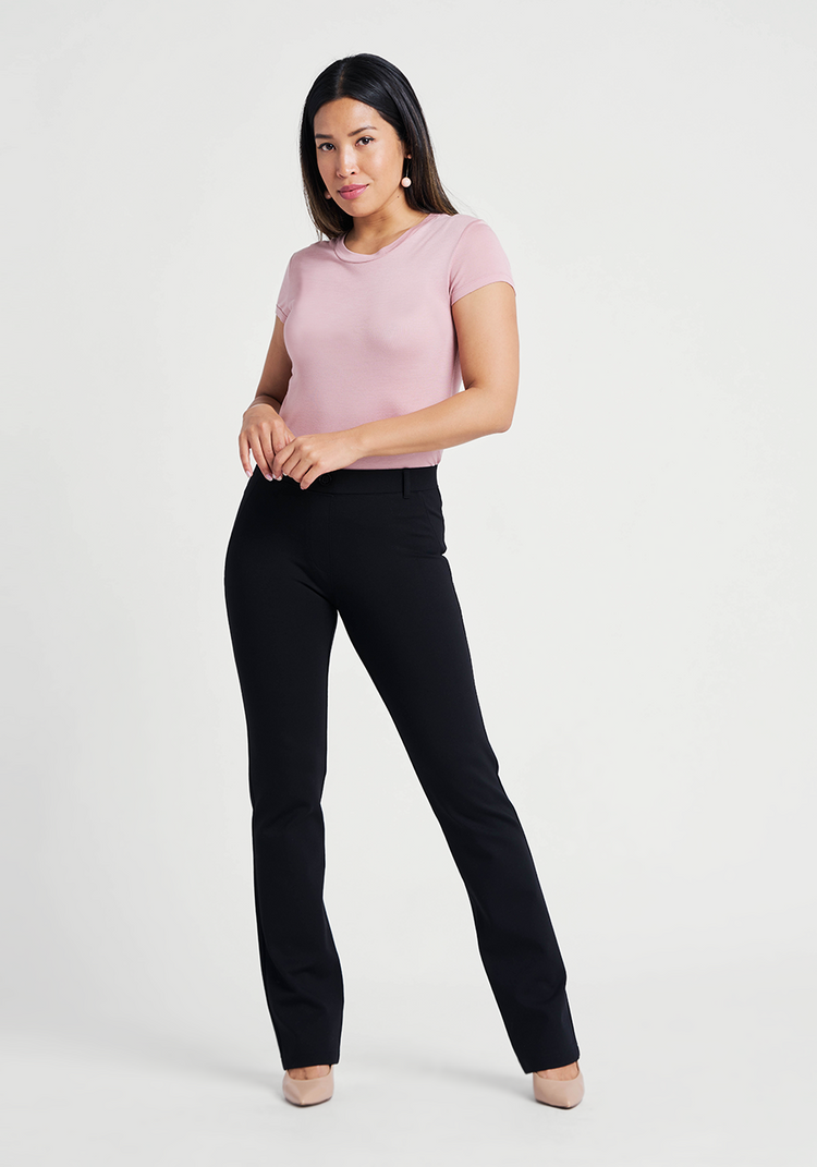 Straight Leg Classic Dress Pant Yoga Pant Black Betabrand