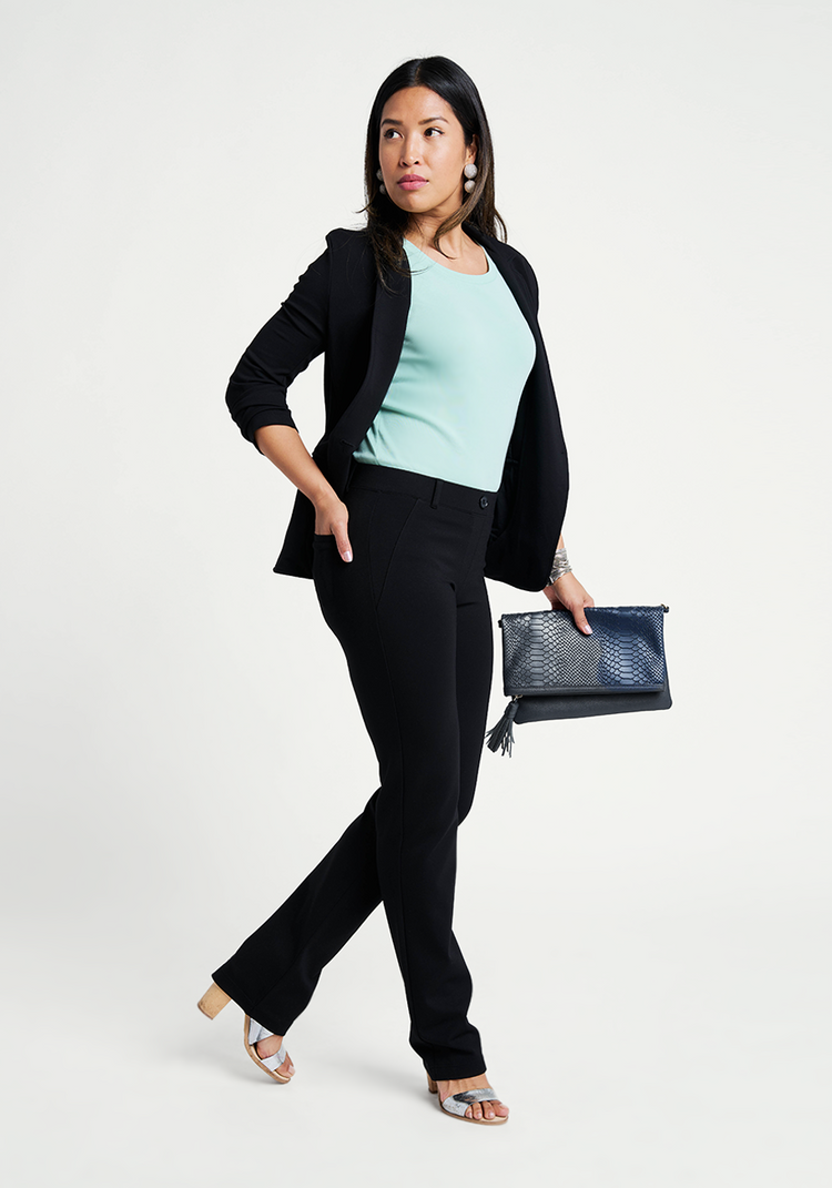 Straight-Leg | Classic Dress Pant Yoga Pant (Black)