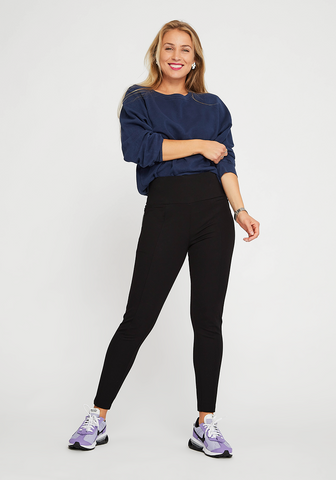 Betabrand straight leg black pants size large petite - $44 - From Michaela