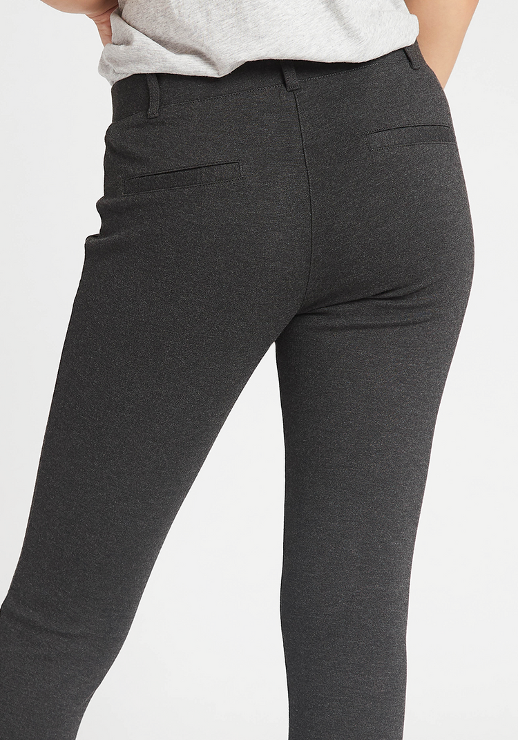 Skinny-Leg | Classic Dress Pant Yoga Pants (Charcoal)