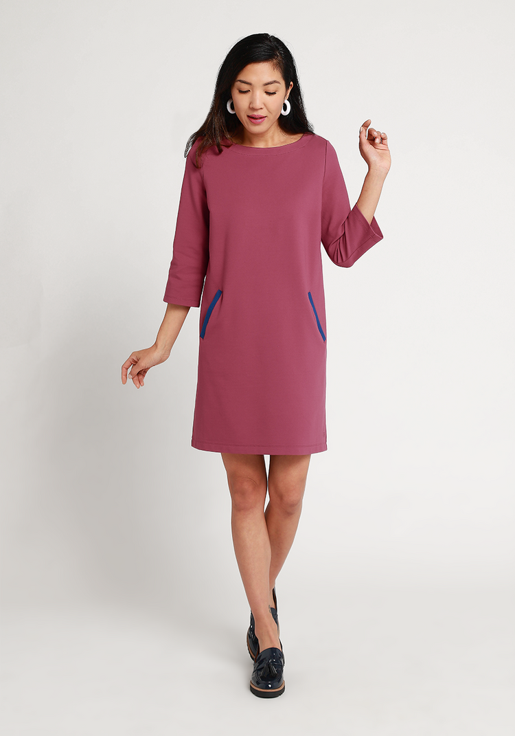 Half Day Shift Dress Mauve Betabrand